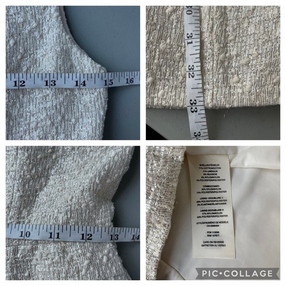 NWT Alice + Olivia $485 Silk Linen Blend Glittery V-Neck Party Dress - Picture 11 of 12